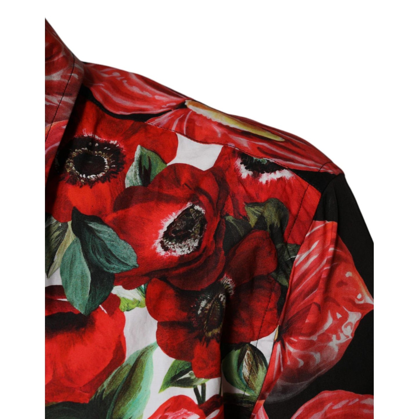 Dolce & Gabbana Multicolor Anemone Button Down Casual Shirt