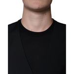 Dolce & Gabbana Black Wool Formal Dress Men Waistcoat Vest