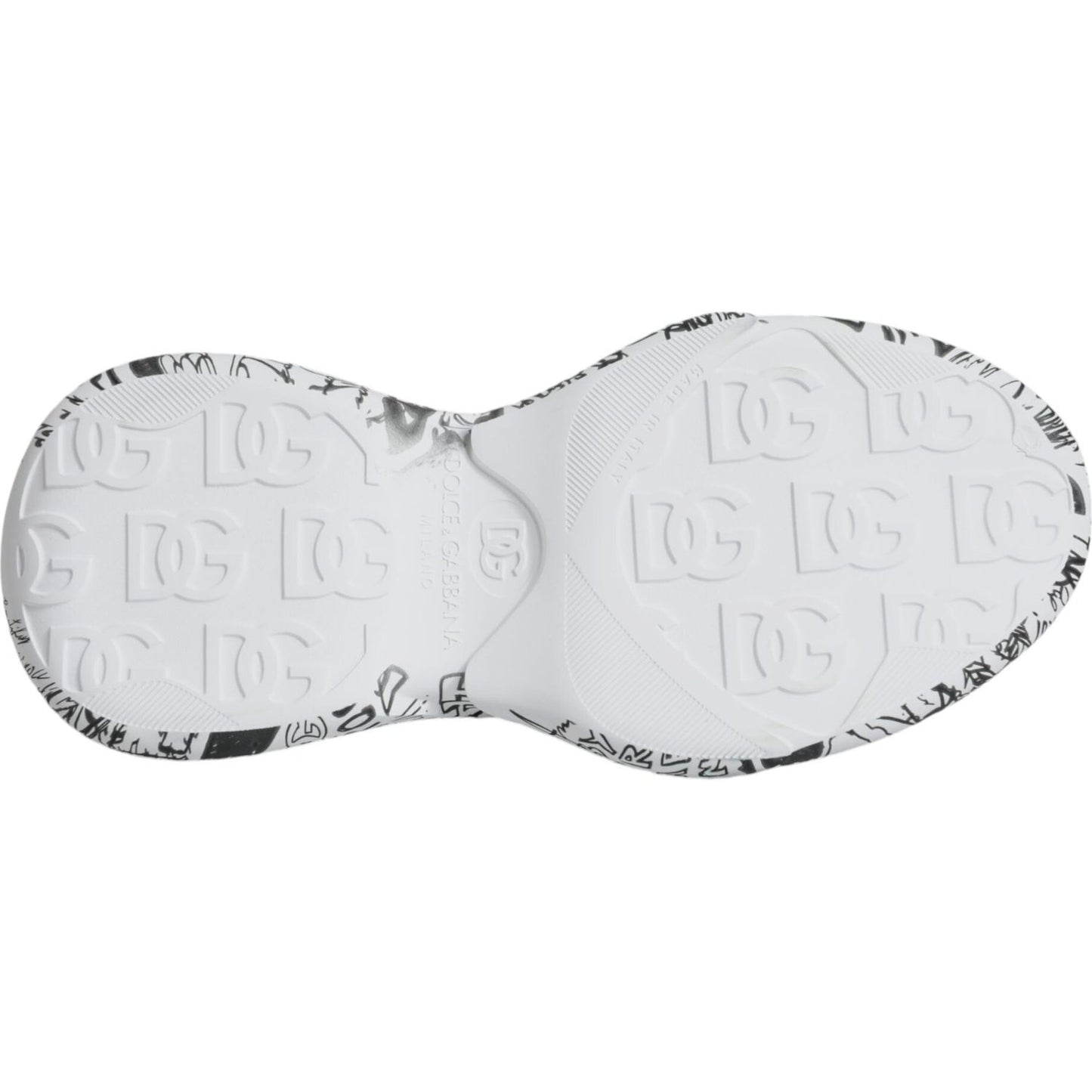 Dolce & Gabbana White Black Graffiti Daymaster Sneakers Shoes MV6242-44