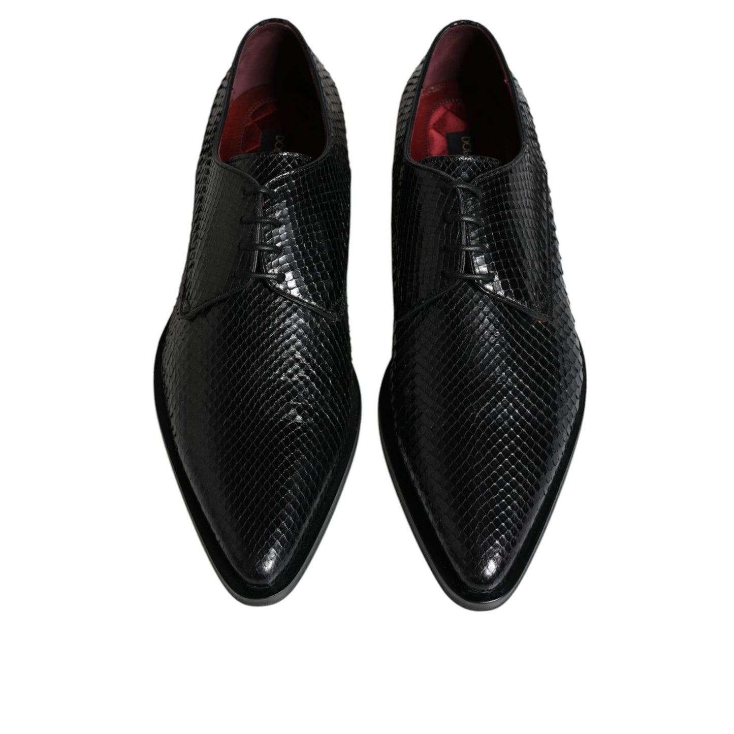Dolce & Gabbana Black Leather Derby Formal Dress Shoes