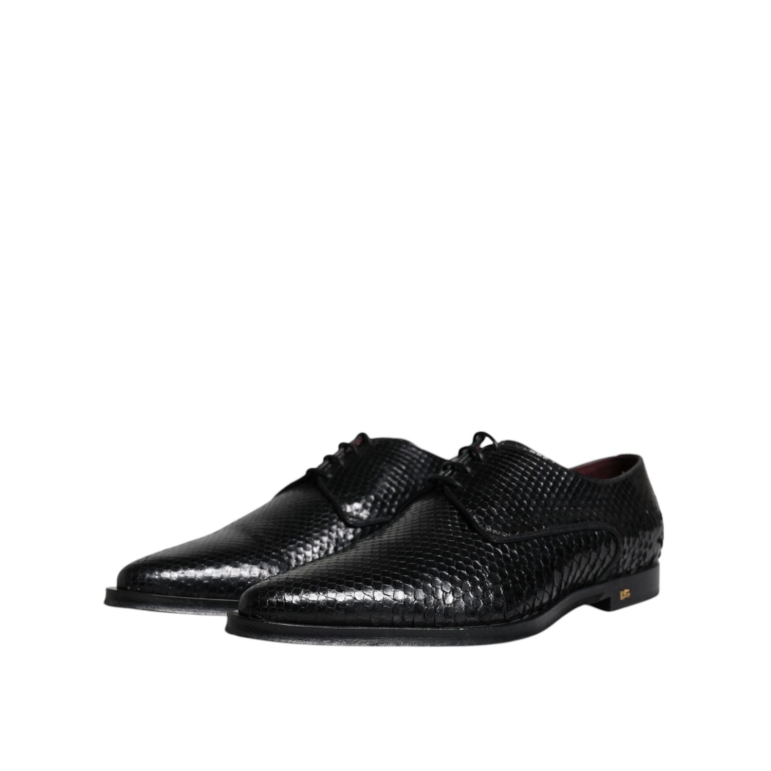 Dolce & Gabbana Black Leather Derby Formal Dress Shoes