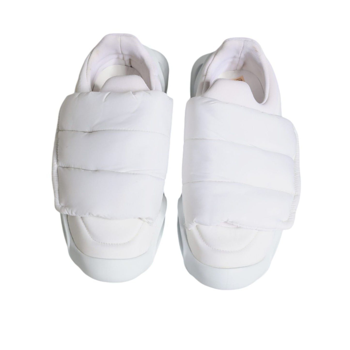 Dolce & Gabbana White Padded Fabric Low Top Sneakers Shoes