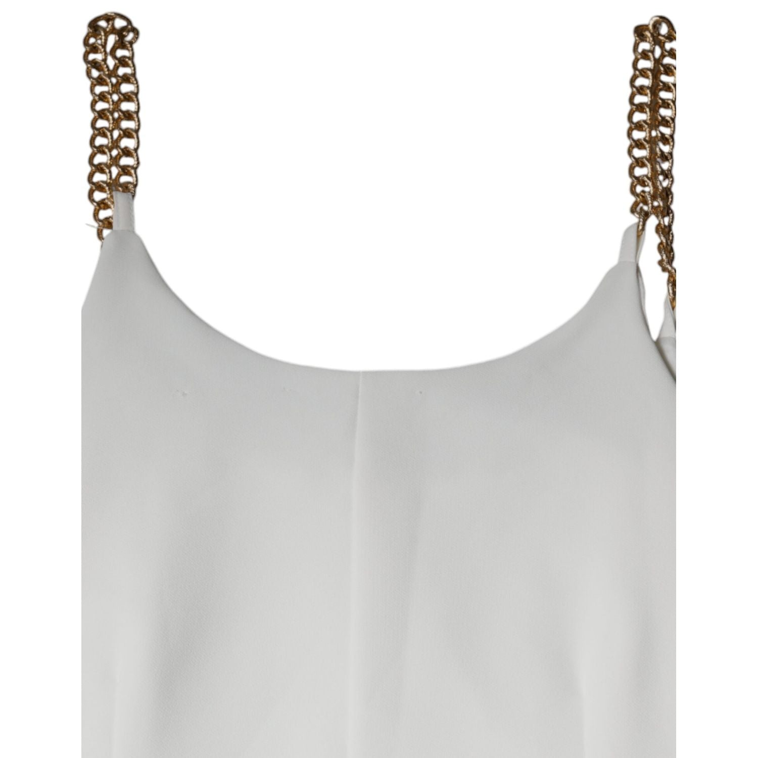 Elisabetta Franchi White Sleeveless Bodycon Sheath Mini Dress