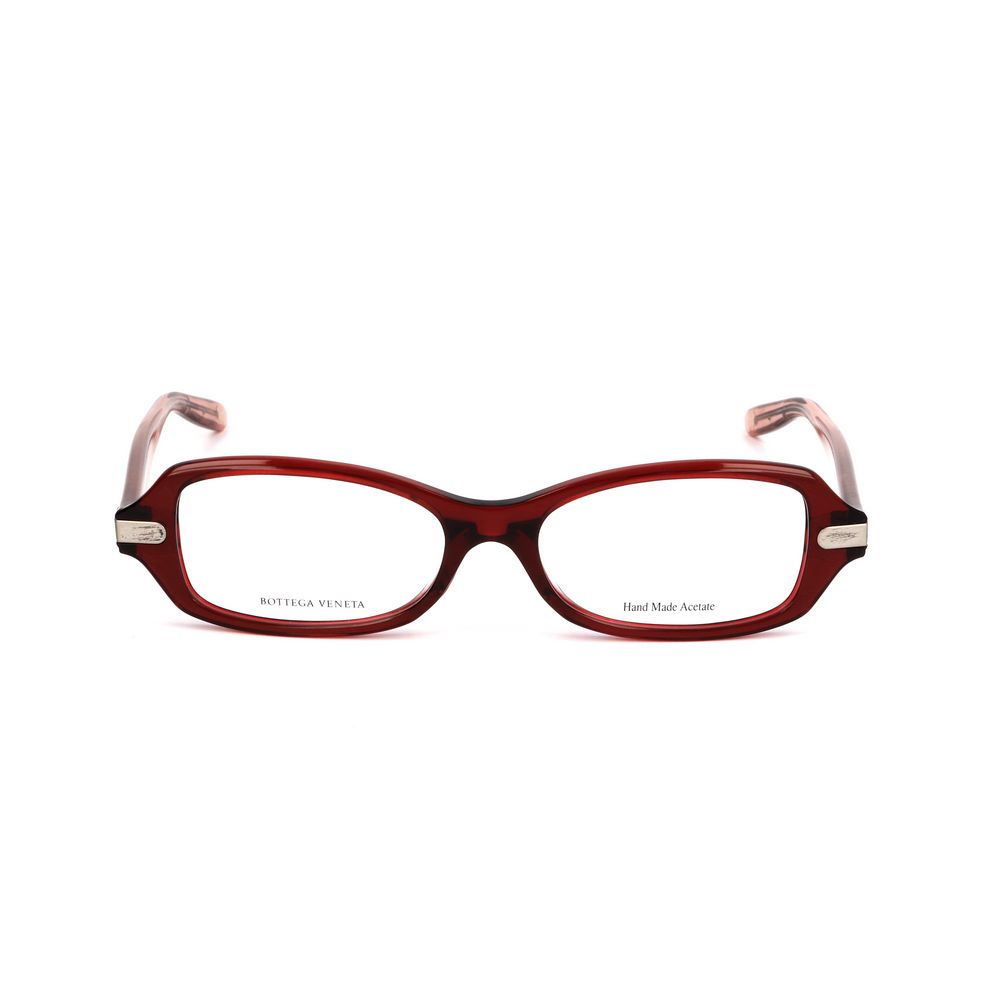 Bottega Veneta Bicolor Plastic Frames in transparent pink burgundy, front view