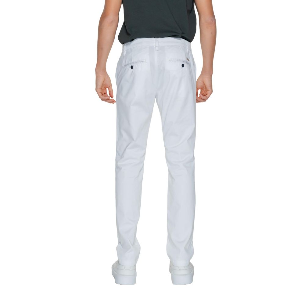Armani Exchange White Cotton Casual Pants