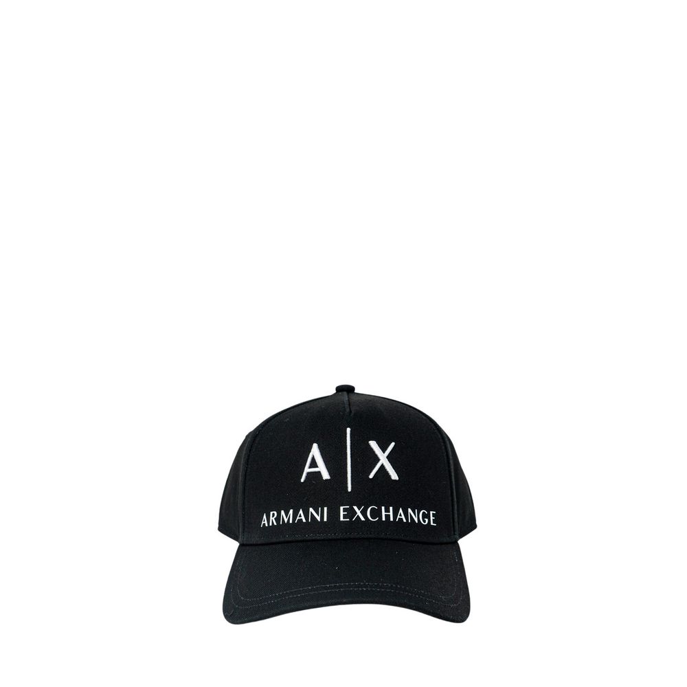Armani Exchange Black Cotton Cap (Baseball Hat)
