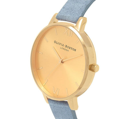 Olivia Burton Blue Artificial Leather Dress Watch