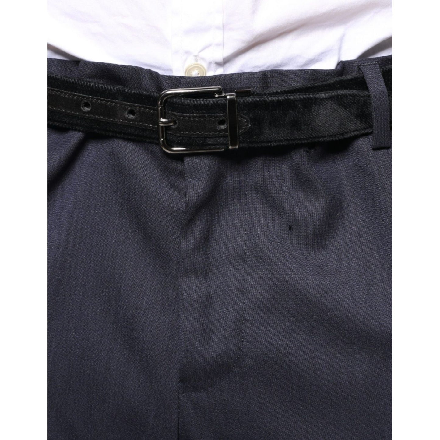 Dolce & Gabbana Blue Wool Skinny Formal Dress Pants