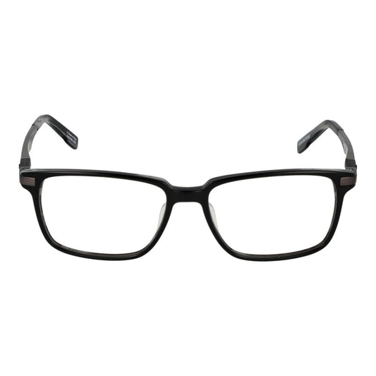 Spy Black Men Glasses Frame, black full-rim rectangle style with plastic material, spring hinge, size 57-17-145.
