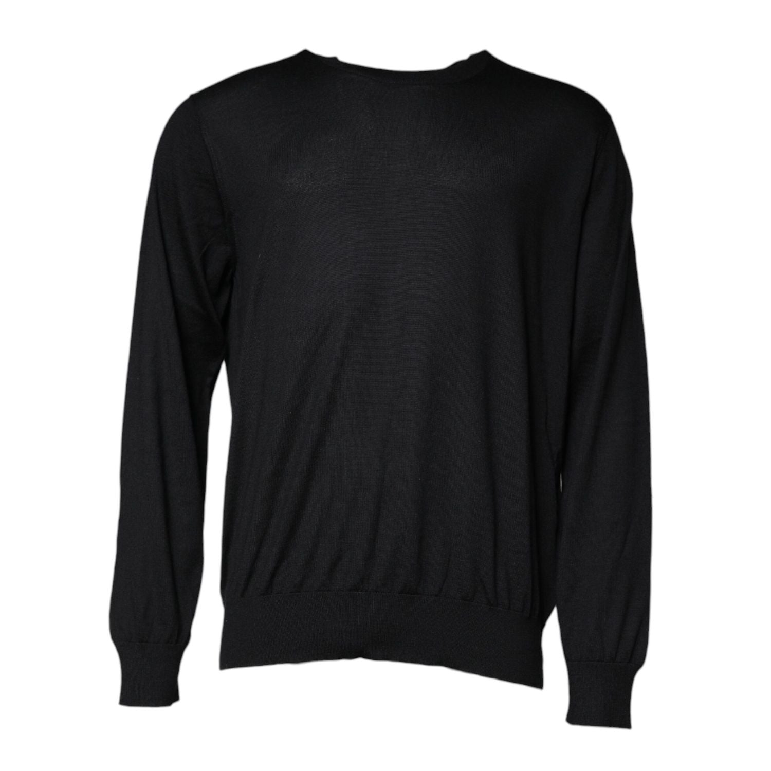 Dolce & Gabbana Black Cashmere Crew Neck Pullover Sweater