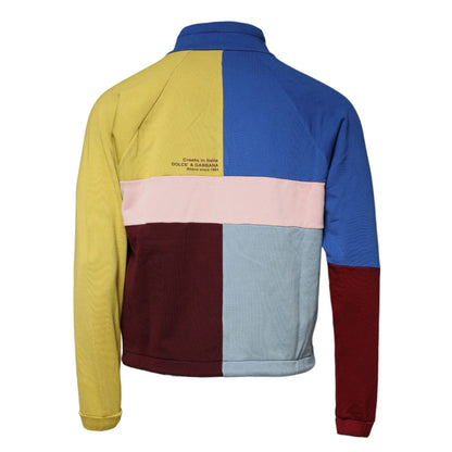 Dolce & Gabbana Multicolor Patchwork Men Sweatshirt Sweater