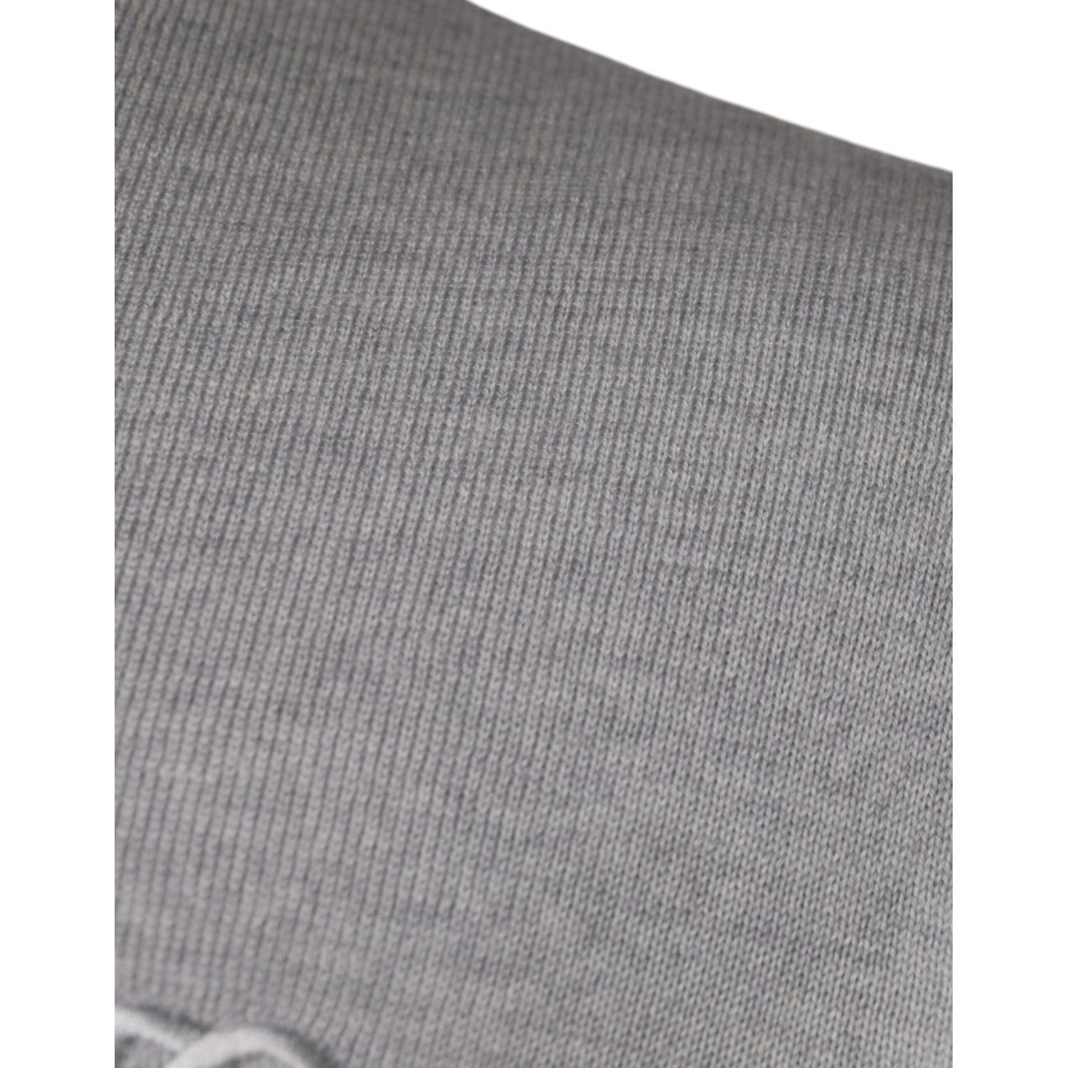 Dolce & Gabbana Light Gray Wool Crew Neck Pullover Sweater