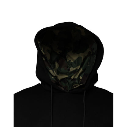 Dolce & Gabbana Black Pocket CottonHooded Sweatshirt Sweater