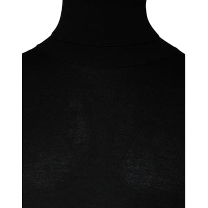 Dolce & Gabbana Black Long Sleeve Turtleneck Men Pullover Sweater