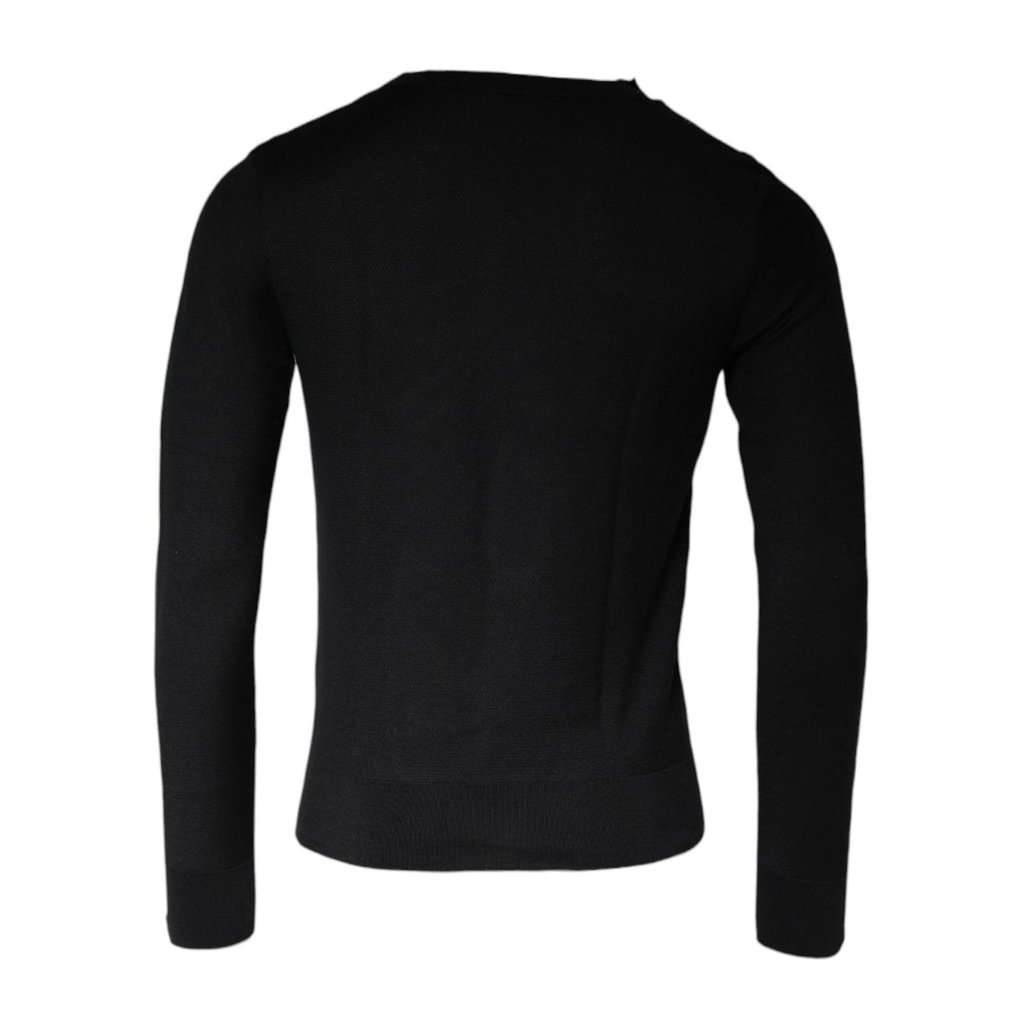 Dolce & Gabbana Black Long Sleeve Crew Neck Pullover Sweater