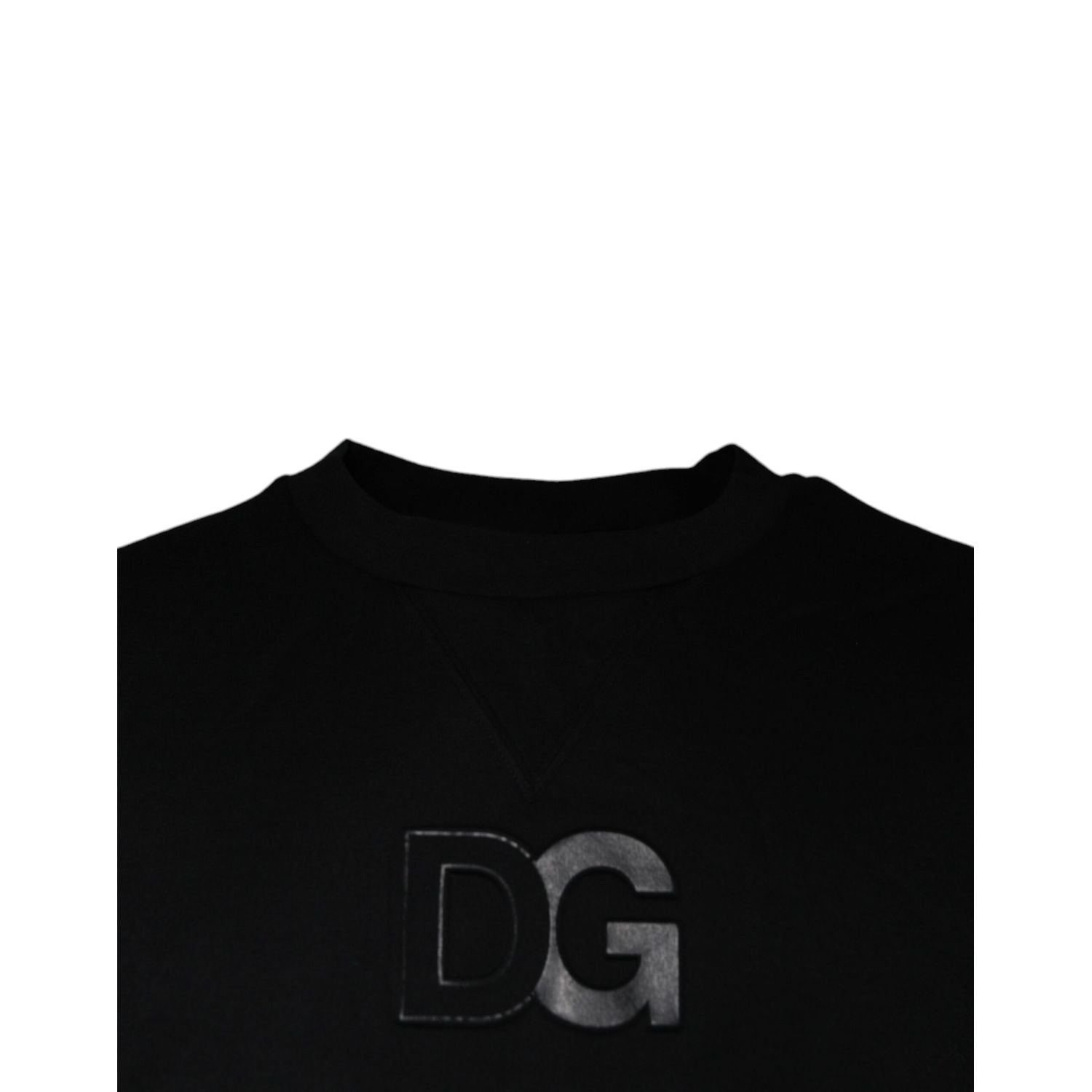 Dolce & Gabbana Black DG Logo Cotton Men Sweatshirt Sweater