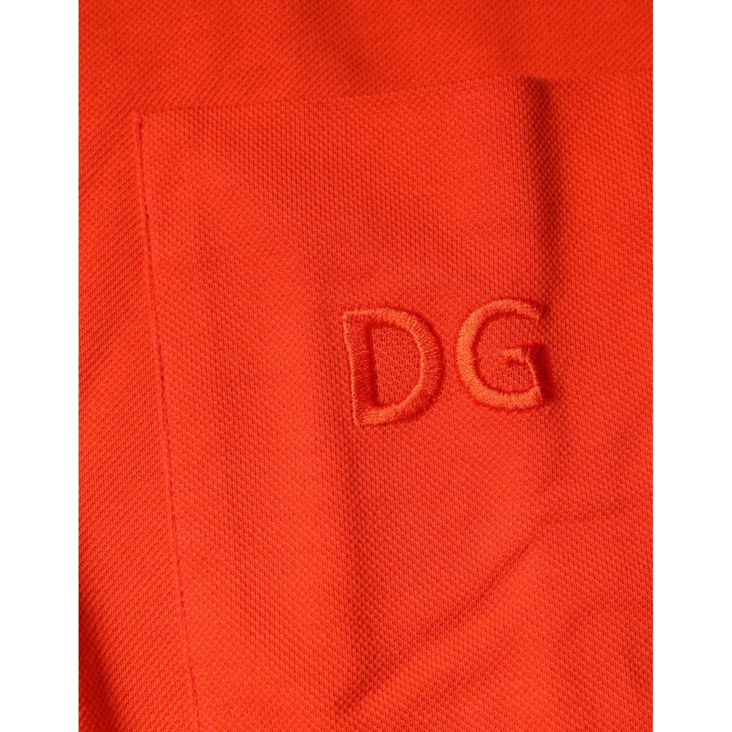 Dolce & Gabbana Orange Cotton Button Down Casual Polo Shirt