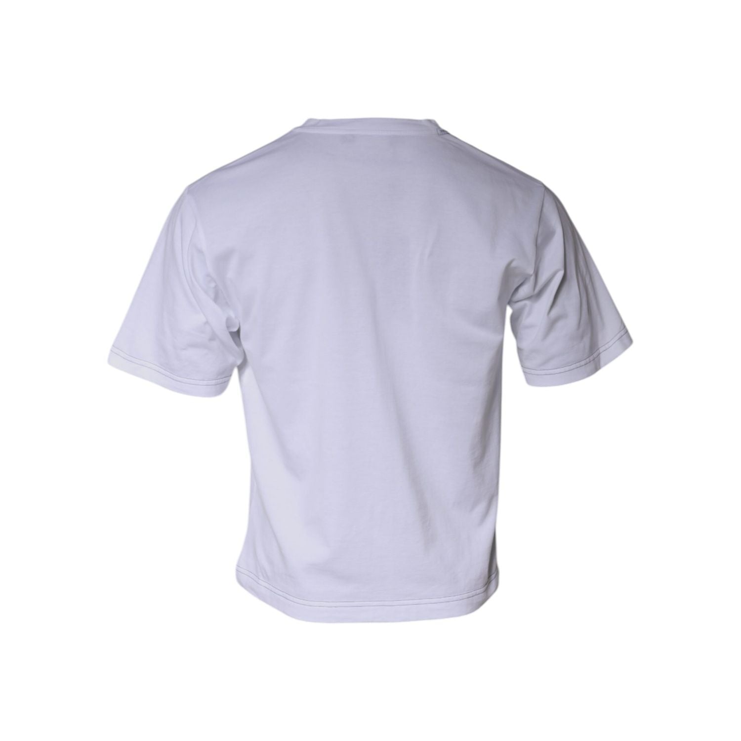 Dolce & Gabbana White DG Logo Cotton Shorts Sleeves T-shirt