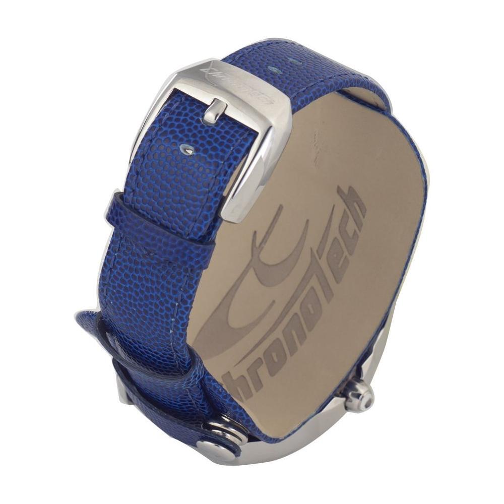 Chronotech Blue Leather Dress Watch