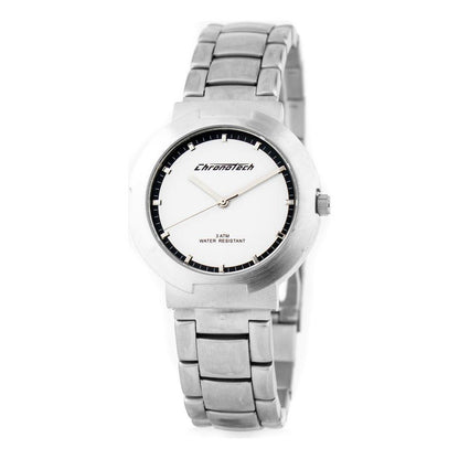 Chronotech Silver Stainless Steel Dress Watch