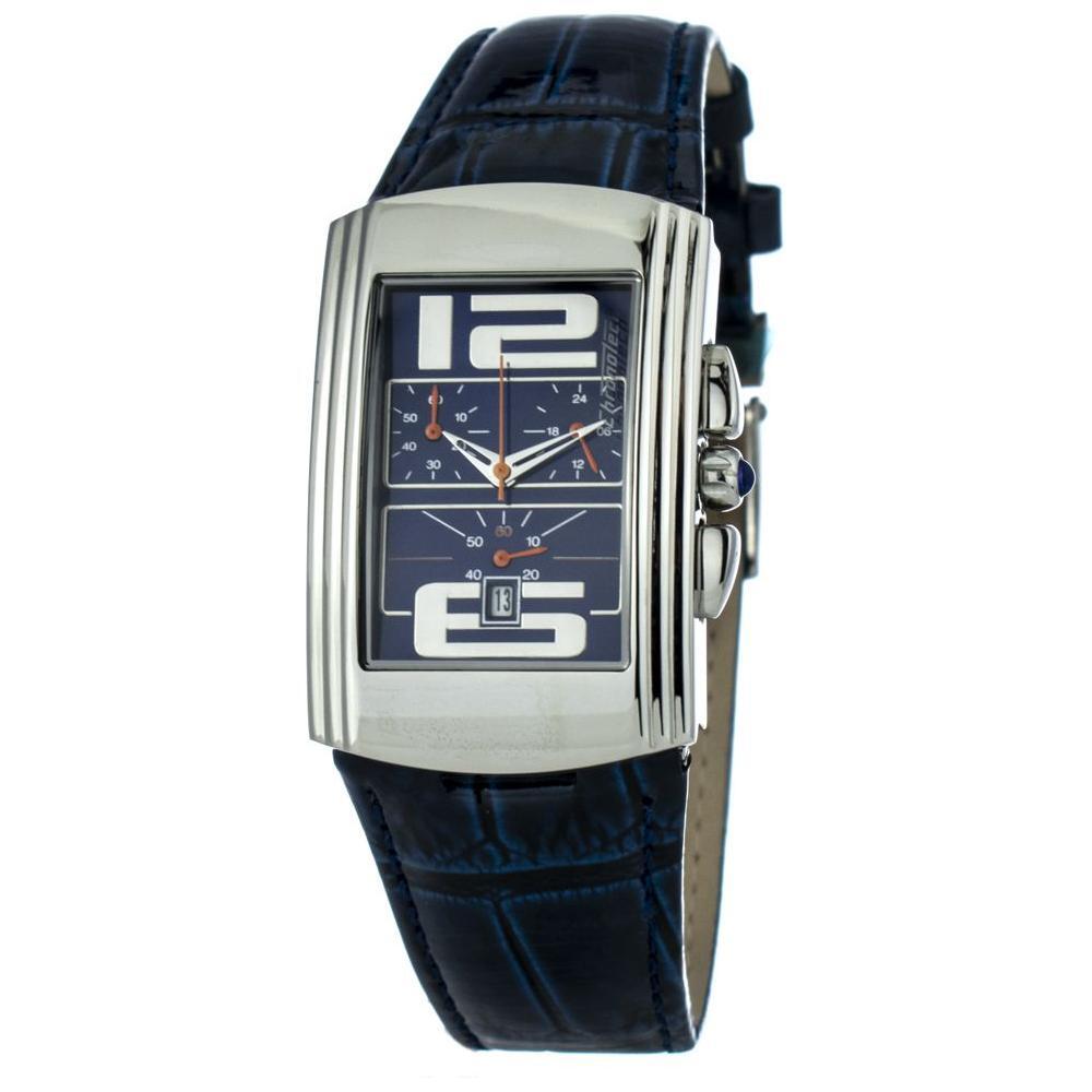Chronotech Blue Leather Watch