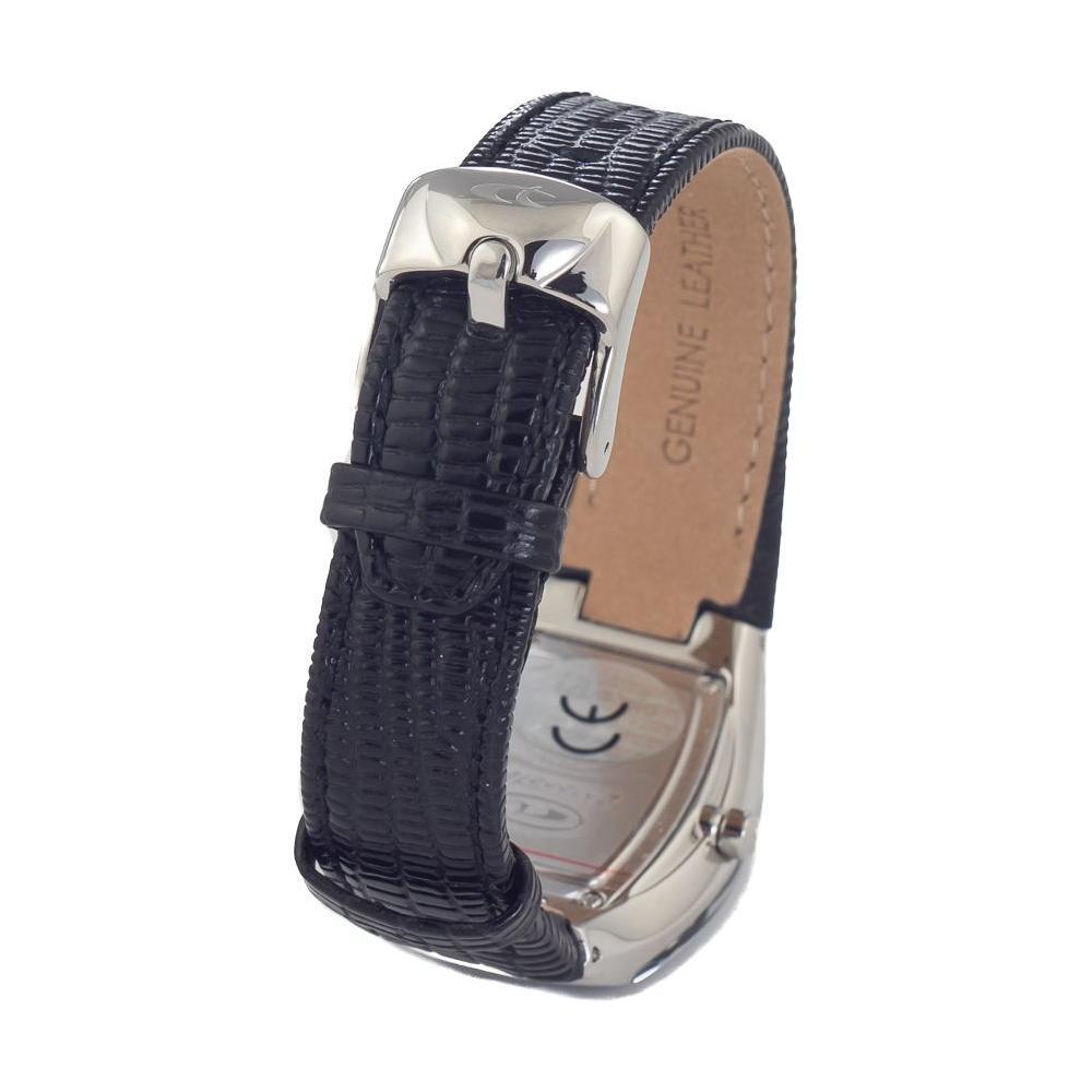 Chronotech Black Leather Watch