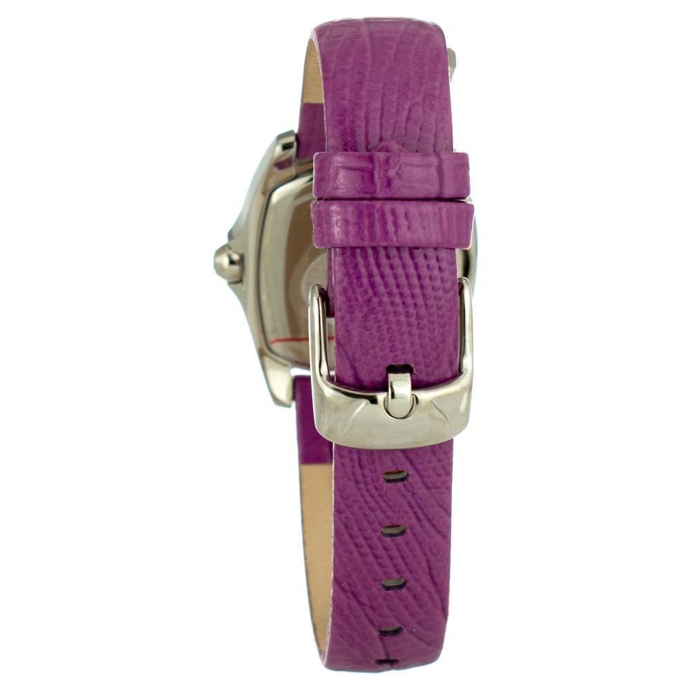 Chronotech Purple Leather Dress Watch