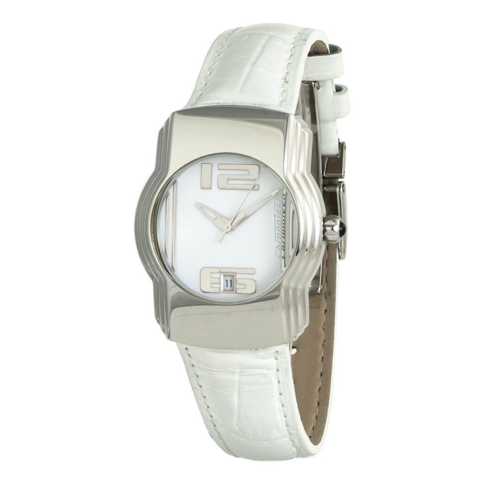 Chronotech White Leather Watch