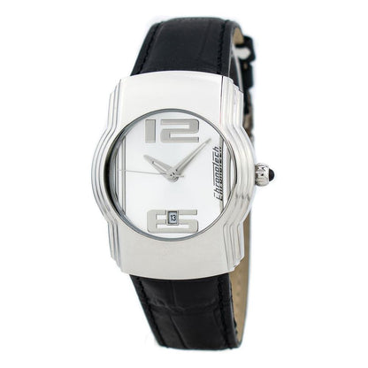 Chronotech Black Leather Dress Watch