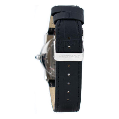 Chronotech Black Leather Dress Watch