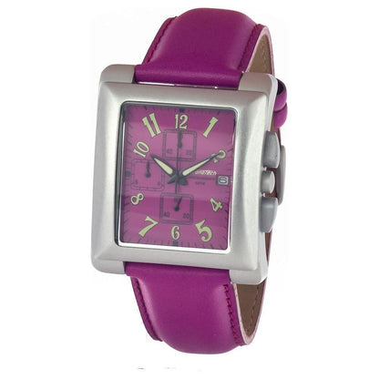 Chronotech Purple Leather Watch
