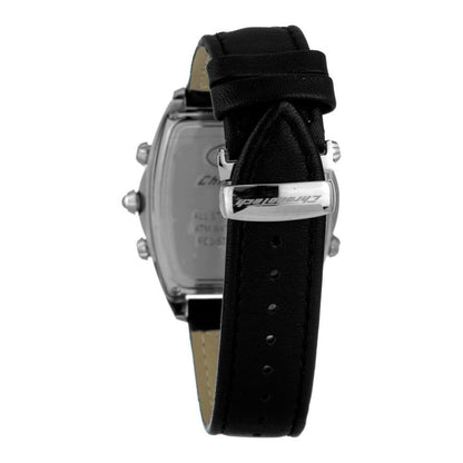 Chronotech Black Leather Dress Watch