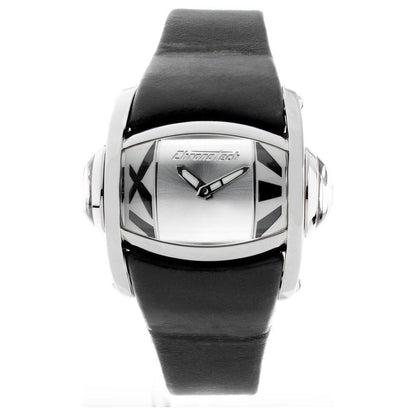 Chronotech Black Leather Watch