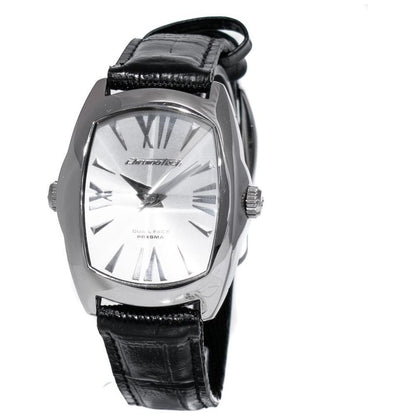 Chronotech Black Leather Watch