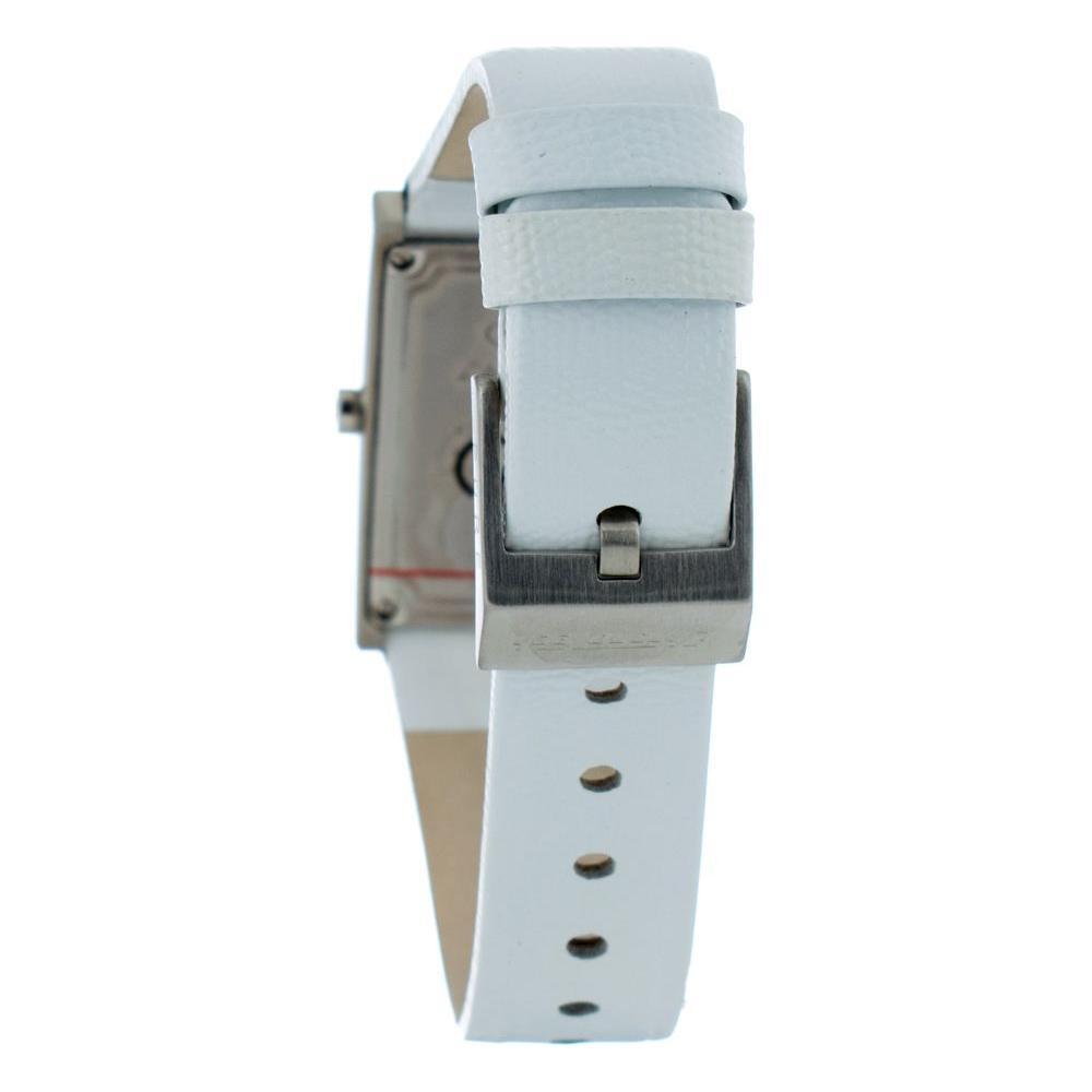 Chronotech White Leather Dress Watch