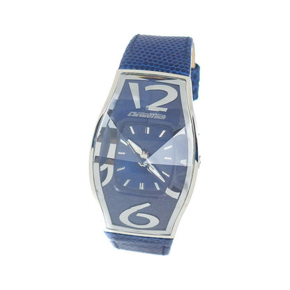 Chronotech Blue Leather Dress Watch