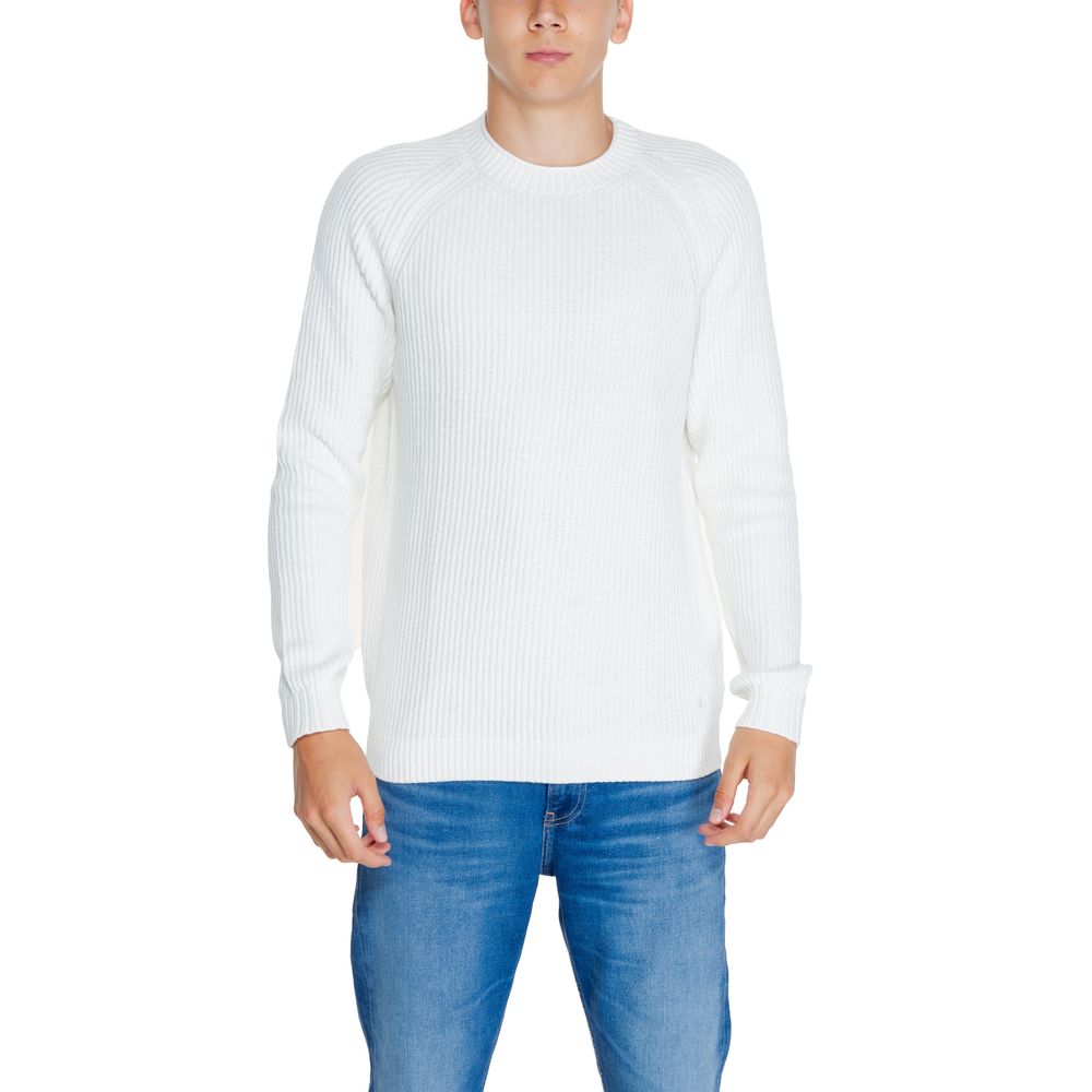 Calvin Klein Jeans White Organic Cotton Sweatshirt
