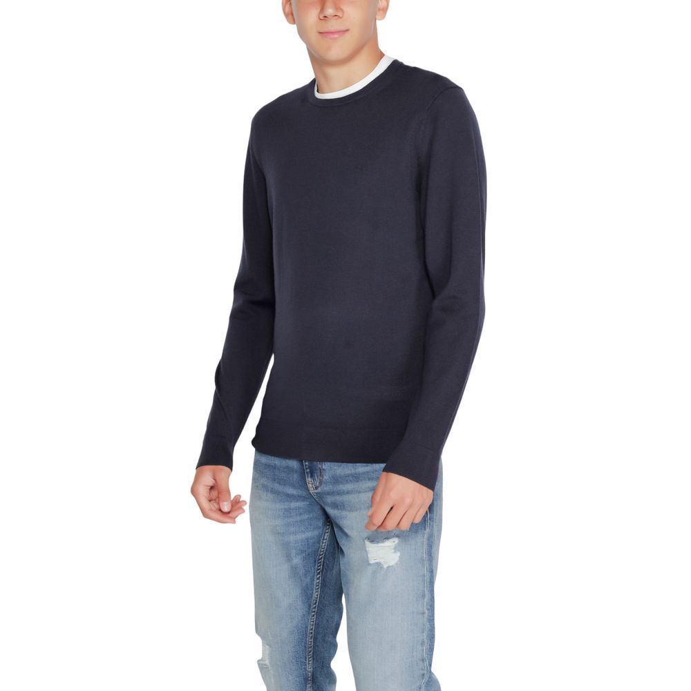 Calvin Klein Blue Recycled Wool Sweatshirt