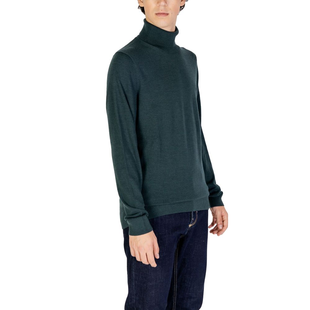 Calvin Klein Green Wool Turtleneck
