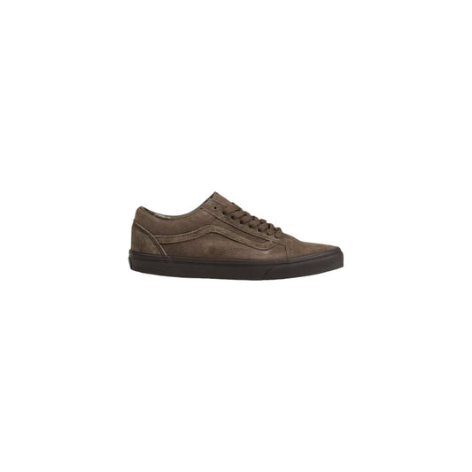 Vans Brown Suede Leather Sneaker with iconic side stripe and rubber sole for style and comfort.