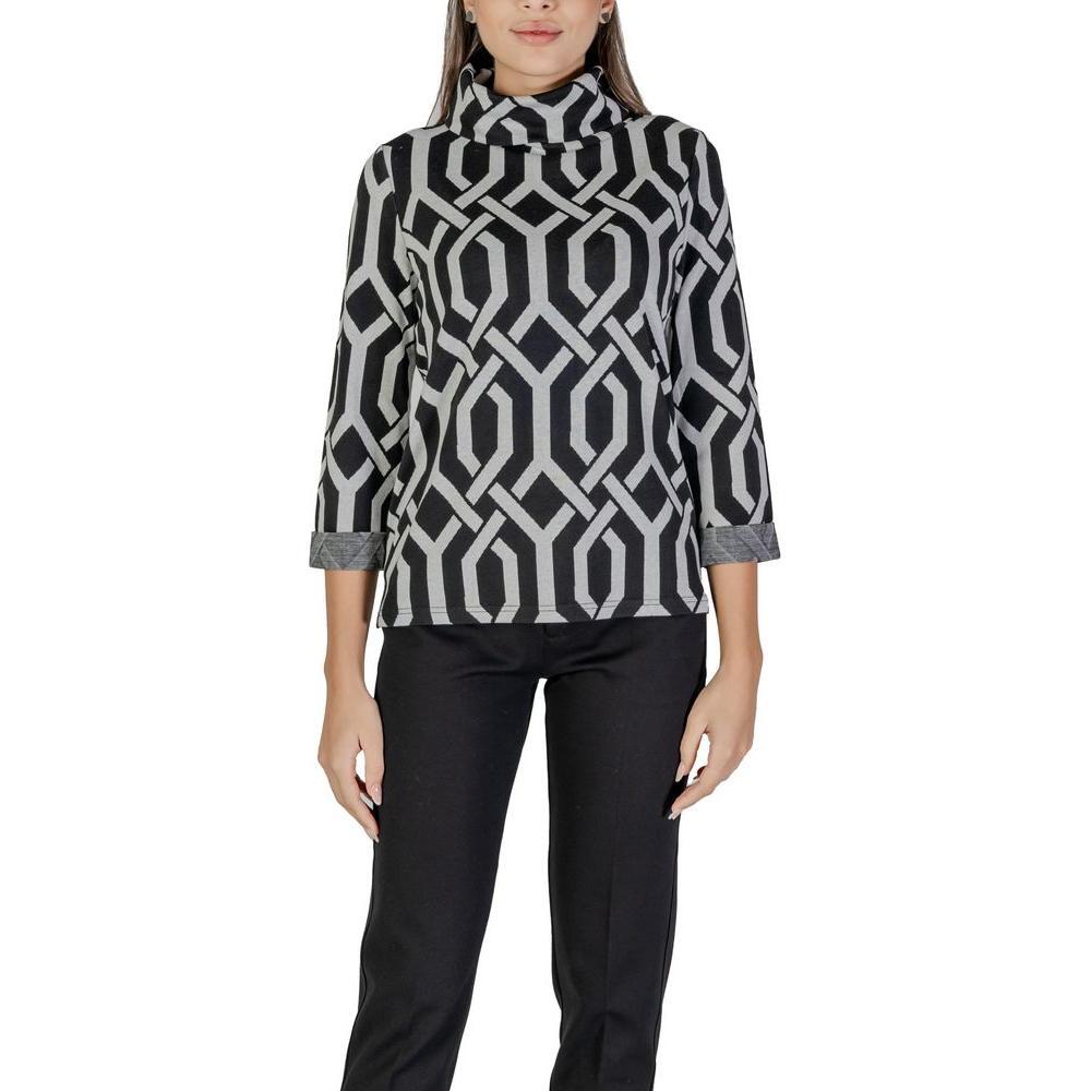 Street One Black Polyester Sweatshirt