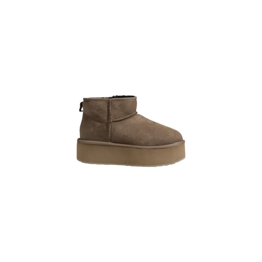EMU Australia Beige Leather Ankle Boots