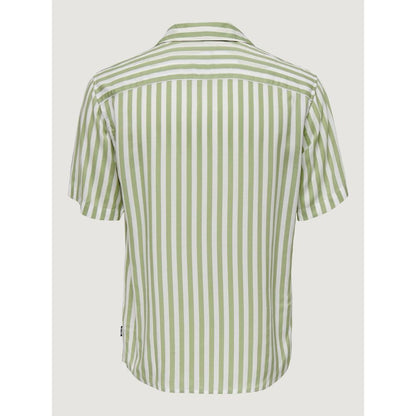 Only & Sons Green Viscose Shortsleeve Shirt