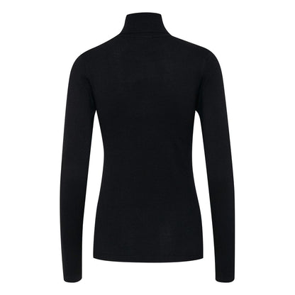 ICHI Black Viscose Turtleneck