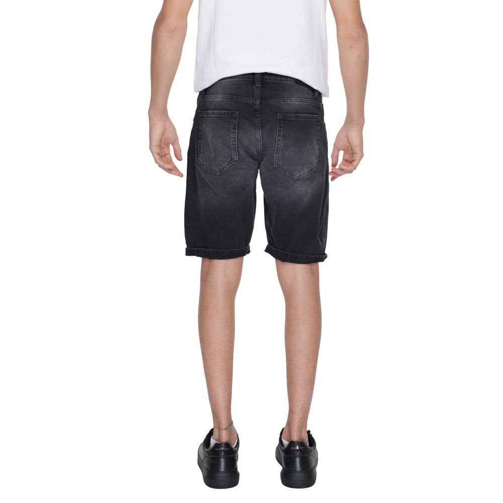 Antony Morato Black Cotton Bermuda Shorts