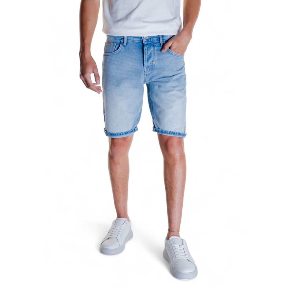 Antony Morato Light Blue Cotton Bermuda Shorts