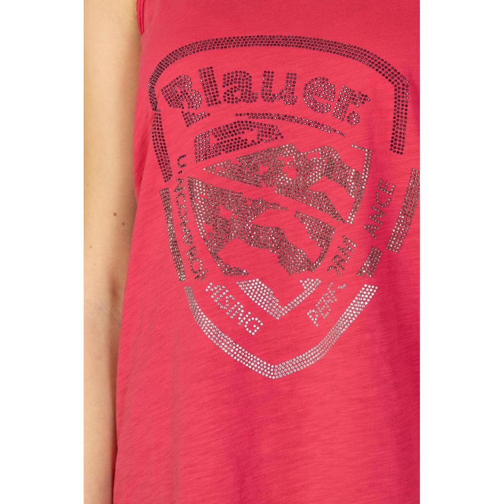 Blauer Pink Cotton Tank Tops 1728,71956299936,Blauer,Clothing,New with tags,Pink,T-Shirts - Clothing,Tank Tops - T-Shirts - Clothing,Women,XL
