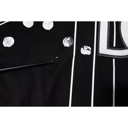 Dolce & Gabbana Black Cotton Polka Dots Round Neck T-shirt