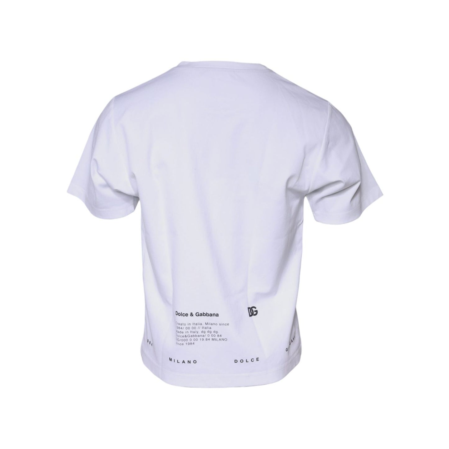 Dolce & Gabbana White Red Lips Print Cotton T-shirt