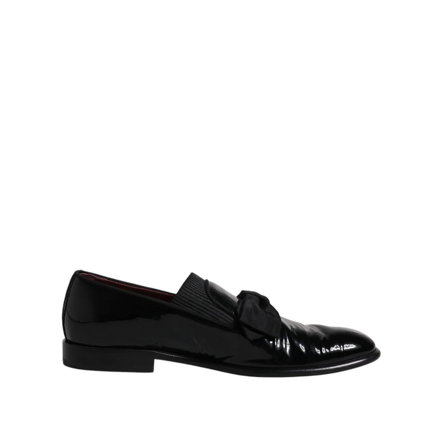 Dolce & Gabbana Black Leather Loafers Men Formal Dress Shoes